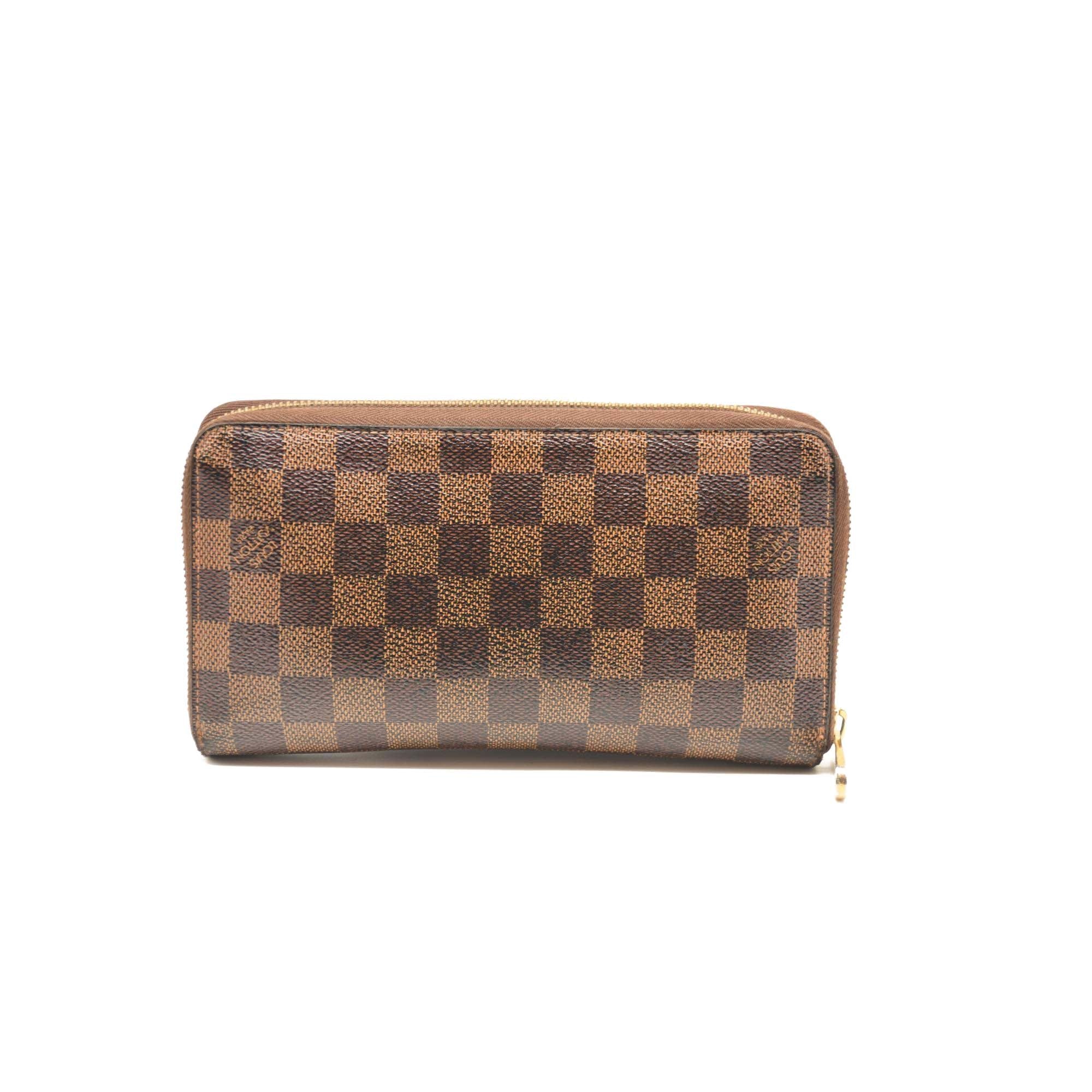 Used Louis Vuitton Damier Ebene Zippy Organizer Wallet