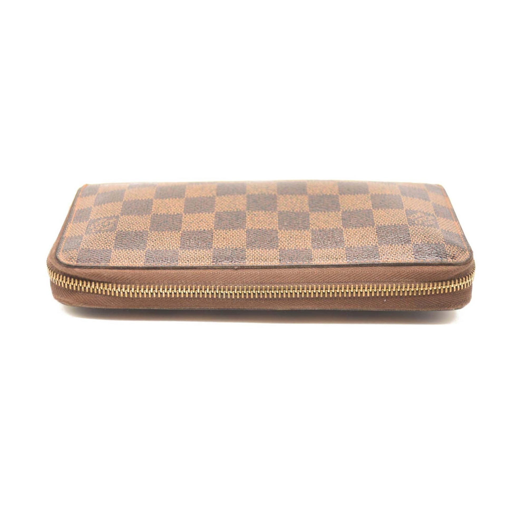 Used Louis Vuitton Damier Ebene Zippy Organizer Wallet