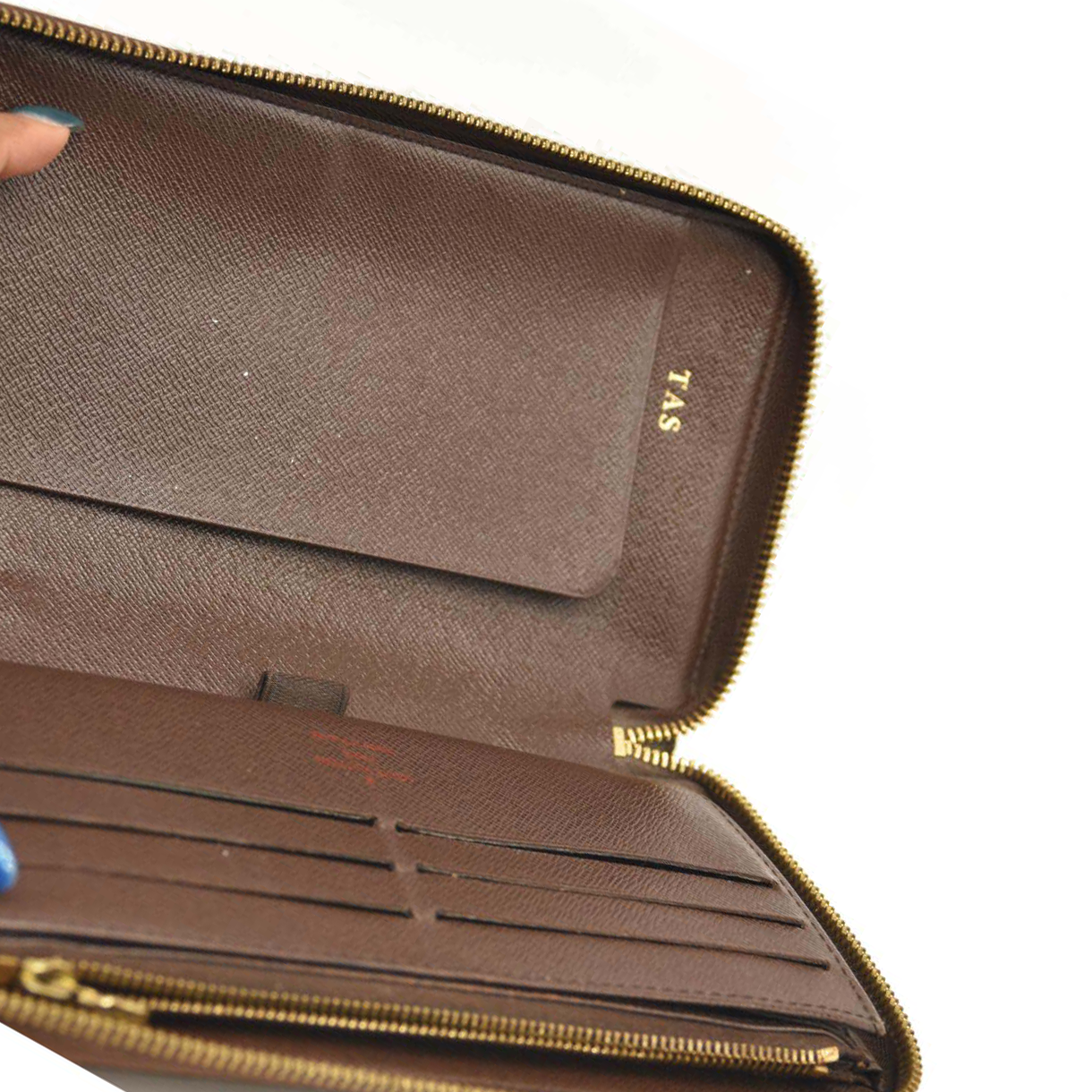 Used Louis Vuitton Damier Ebene Zippy Organizer Wallet