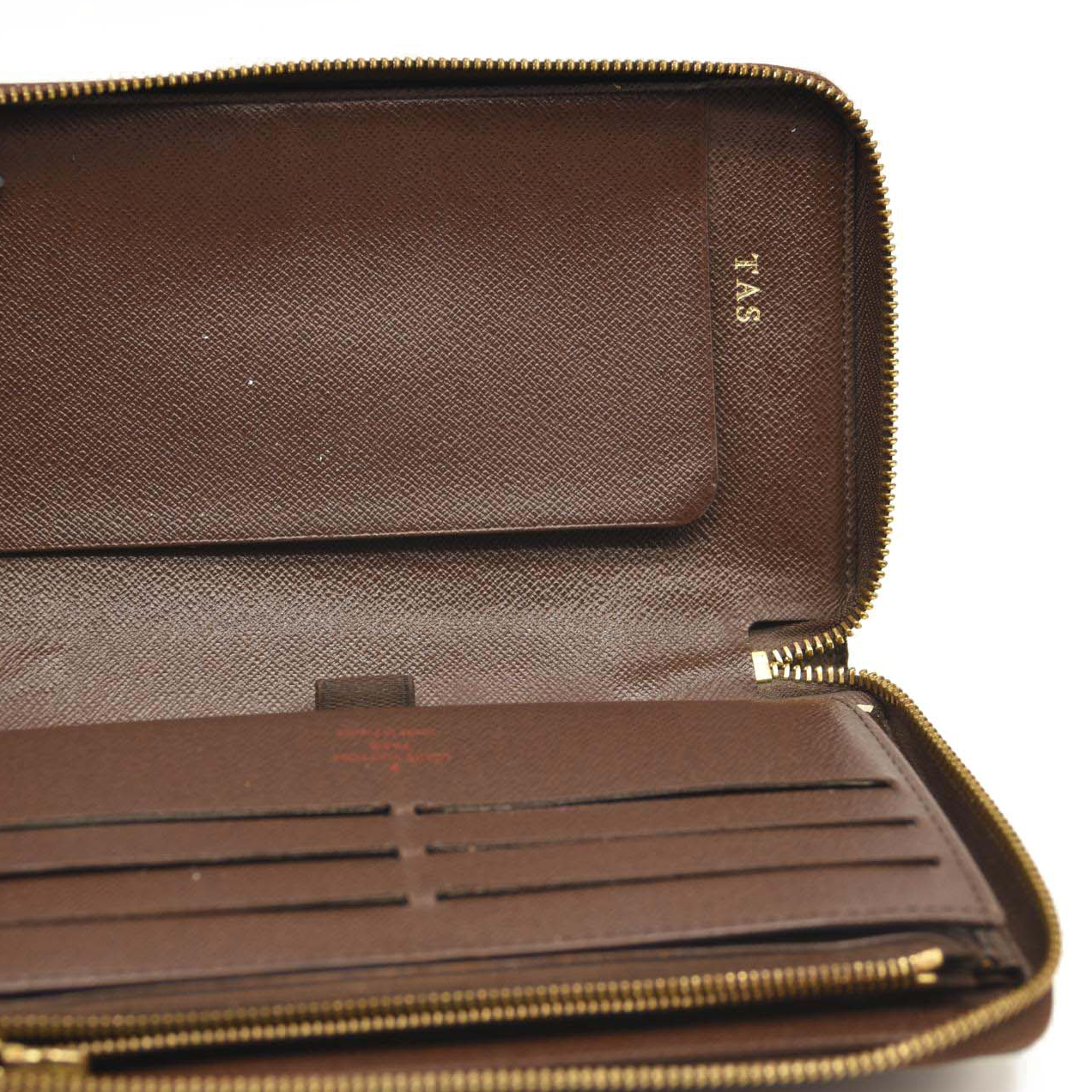 Used Louis Vuitton Damier Ebene Zippy Organizer Wallet