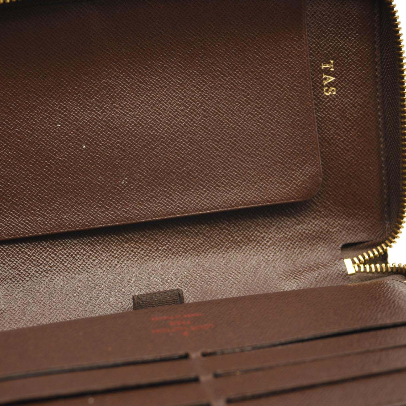 Used Louis Vuitton Damier Ebene Zippy Organizer Wallet