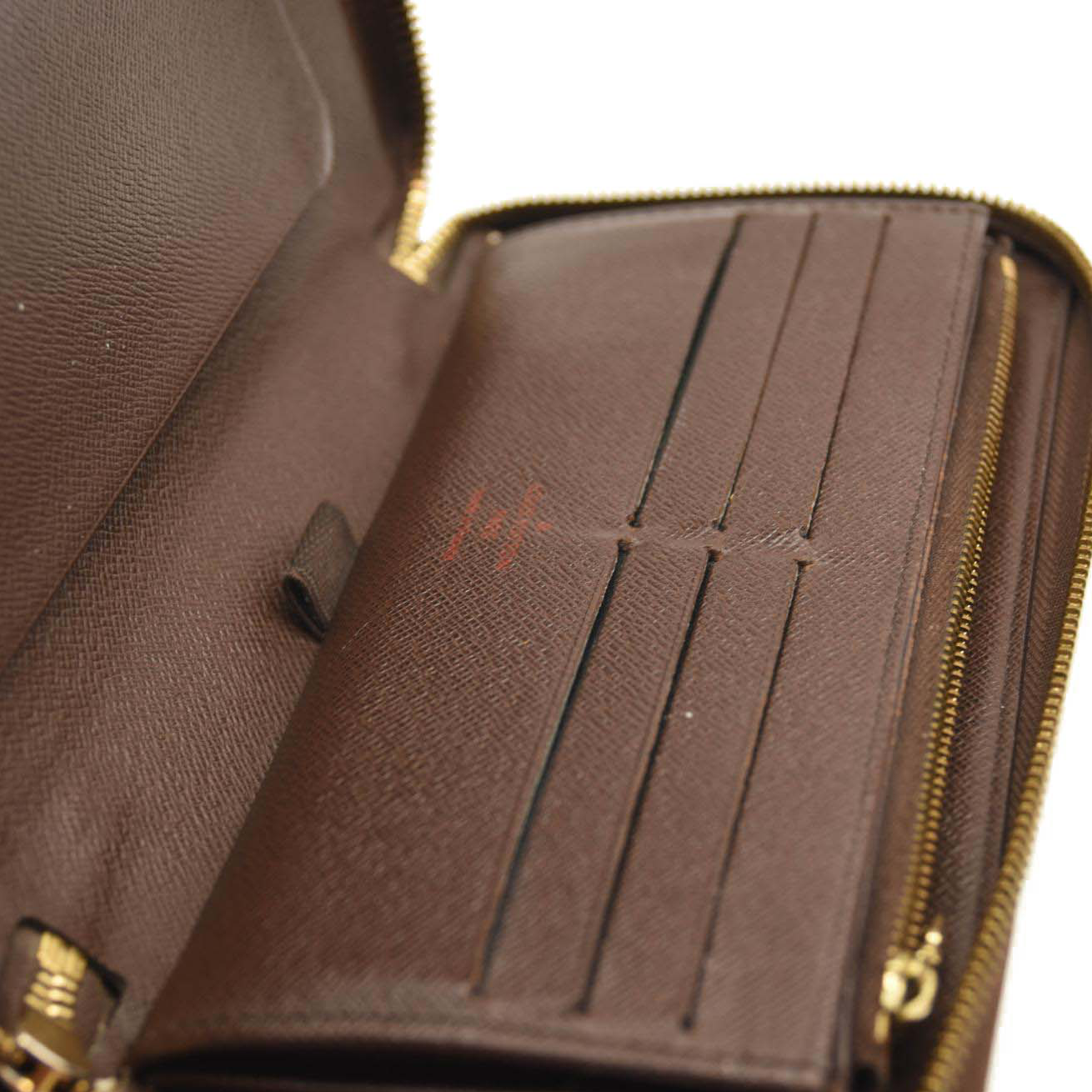 Used Louis Vuitton Damier Ebene Zippy Organizer Wallet