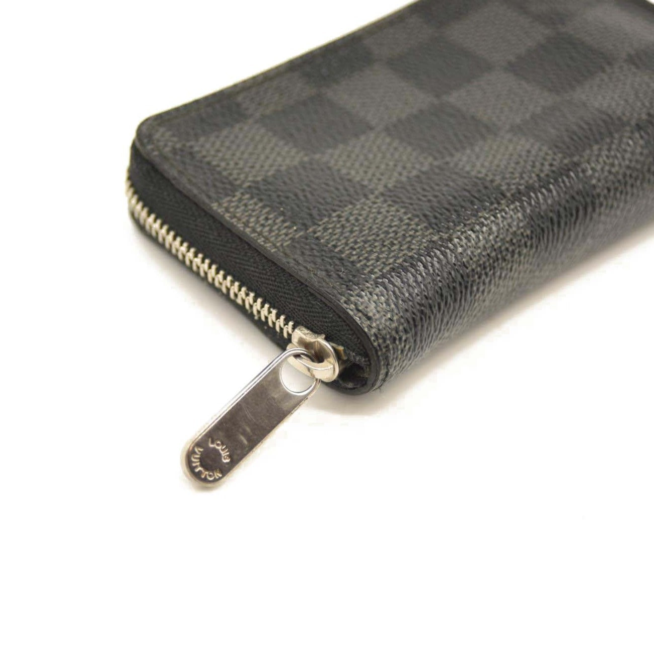 Used Louis Vuitton Damier Graphite Zippy Compact Wallet