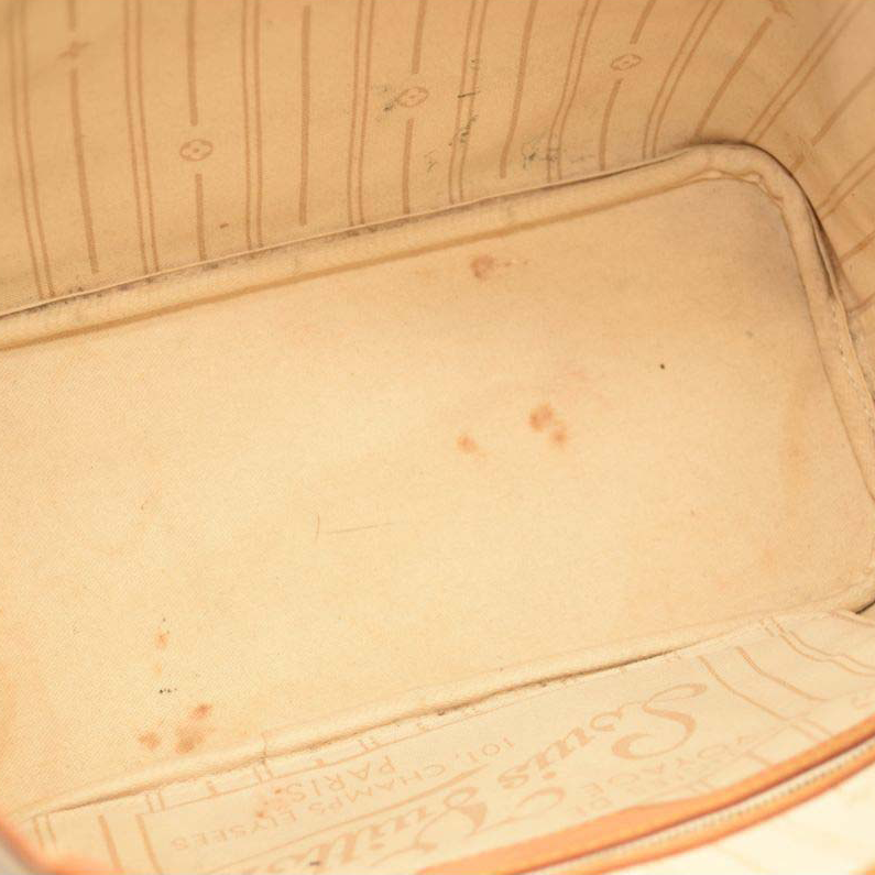 USED Louis Vuitton Neverfull PM Damier Azur White Tote