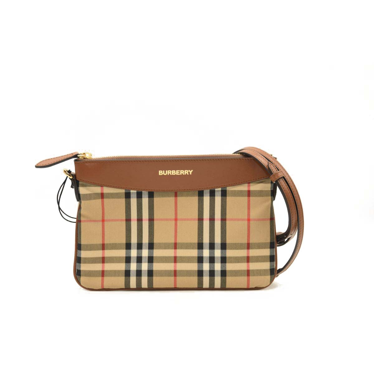 NEW Burberry Horseferry Check Leather Clutch Crossbody MyDesignerly