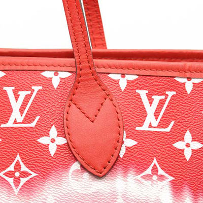 USED Louis Vuitton Monogram Escale Neverfull MM Rouge