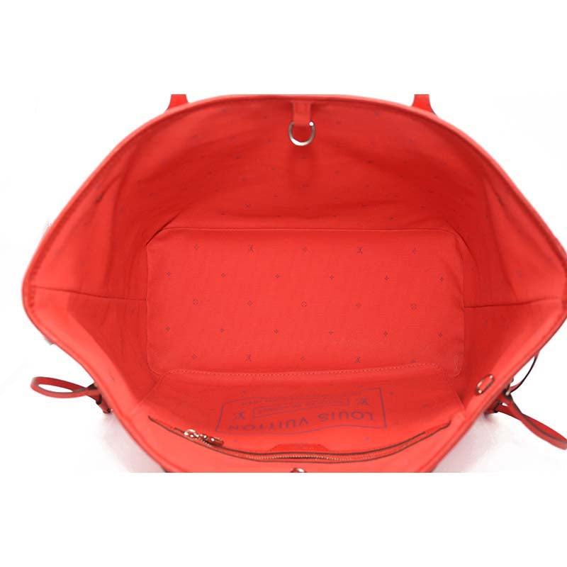 USED Louis Vuitton Monogram Escale Neverfull MM Rouge