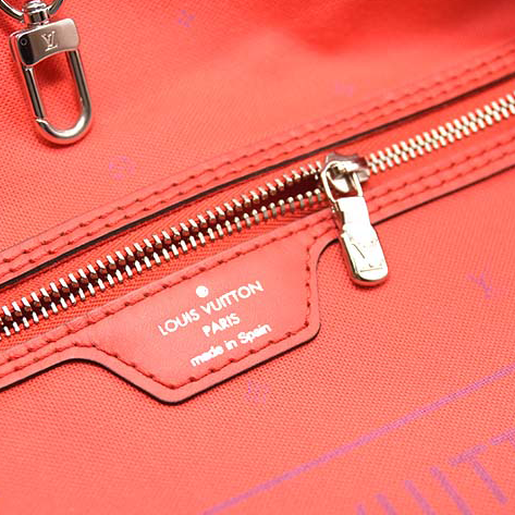 USED Louis Vuitton Monogram Escale Neverfull MM Rouge