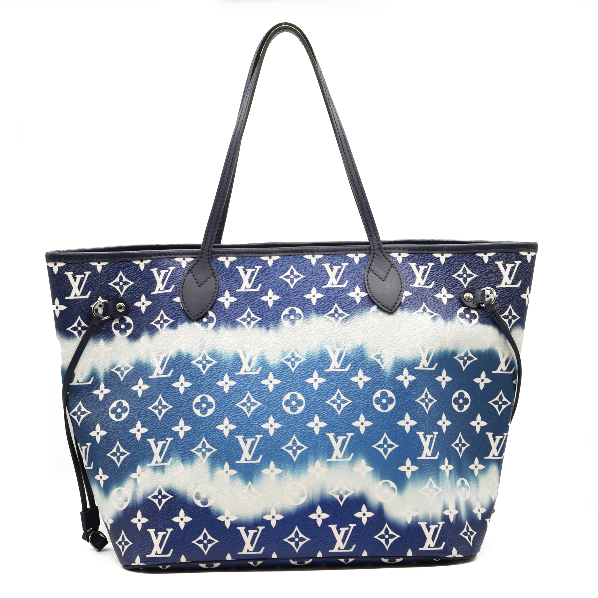 USED 2020 Louis Vuitton Monogram Escale Neverfull MM Blue