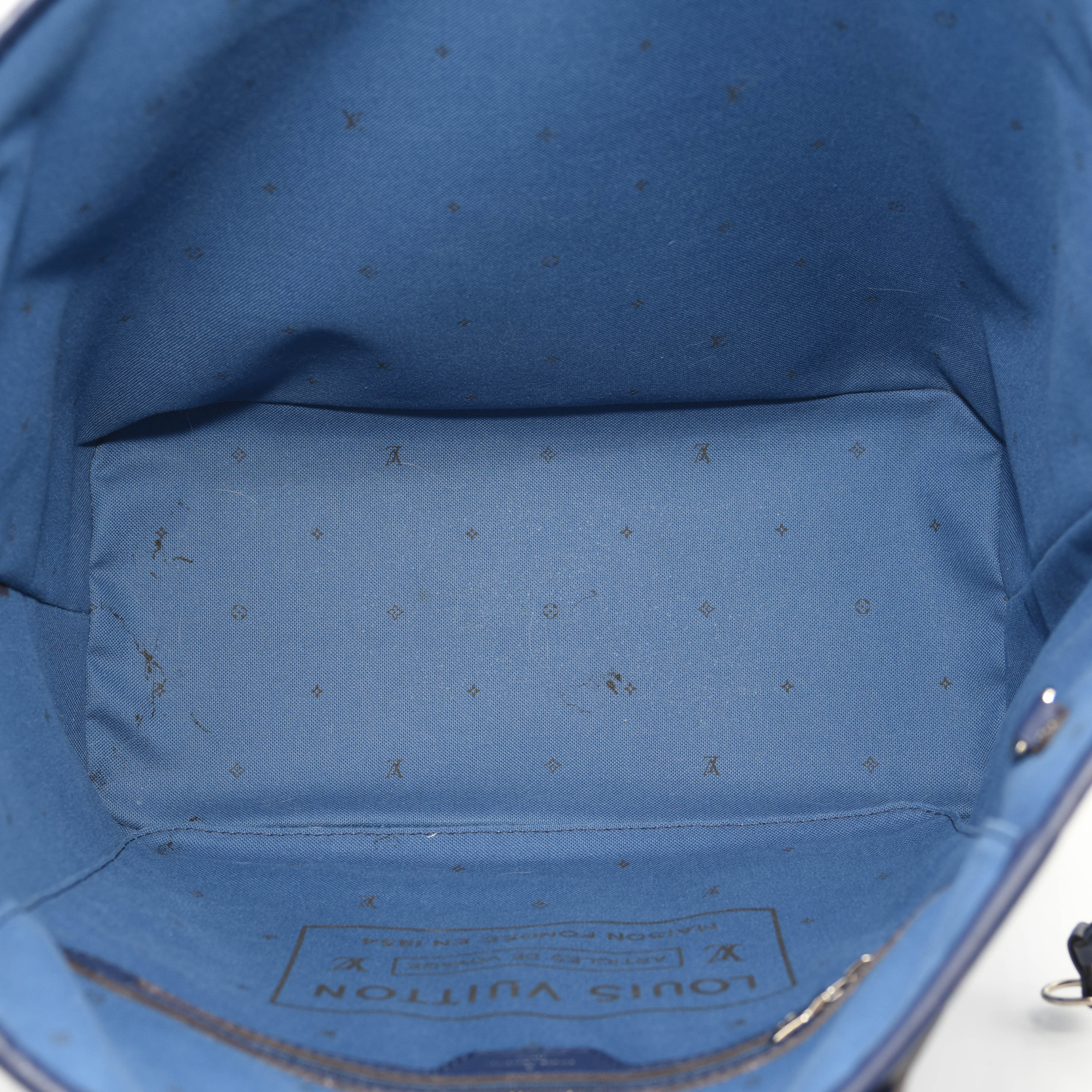 USED 2020 Louis Vuitton Monogram Escale Neverfull MM Blue