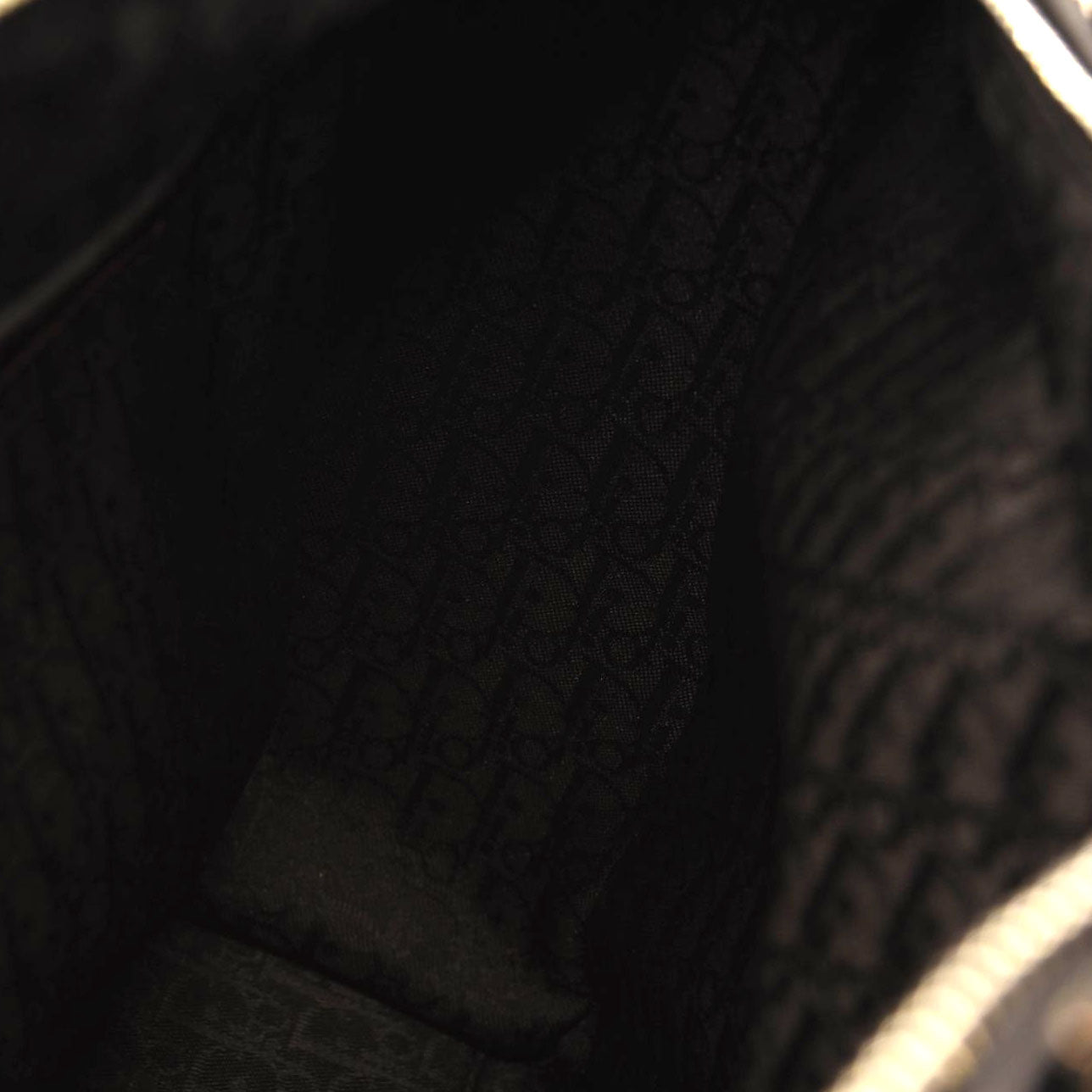 CHRISTIAN DIOR Patent Cannage Large Lady Dior Black