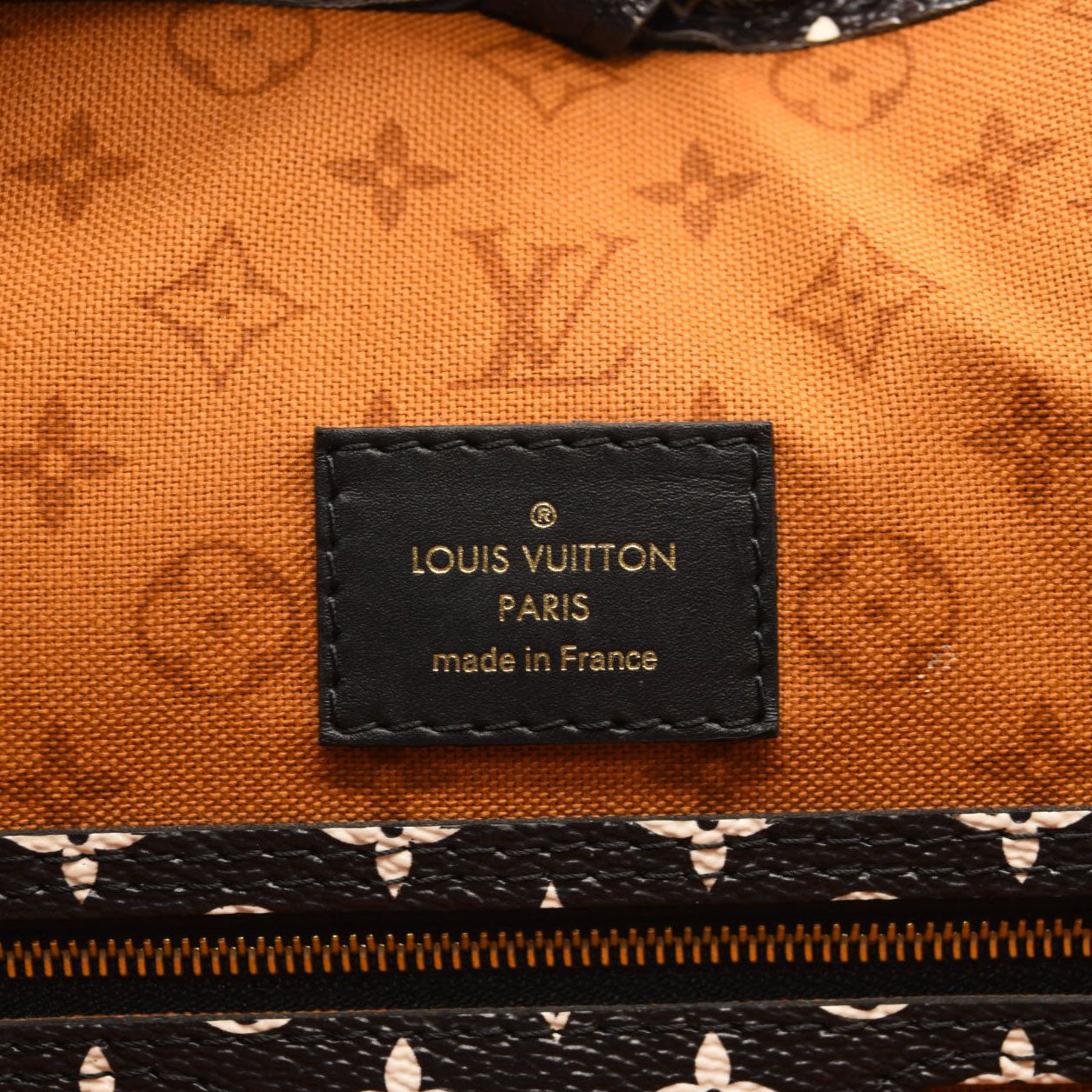 LOUIS VUITTON CRAFTY GIANT NEVERFULL MM CARAMEL & BLACK JUNGLE MADE IN  FRANCE