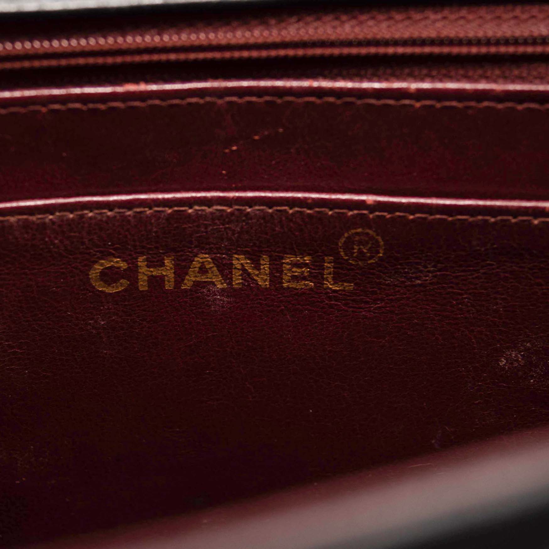 Chanel Lambskin Quilted XL Jumbo Single Flap Black Shoulder Bag