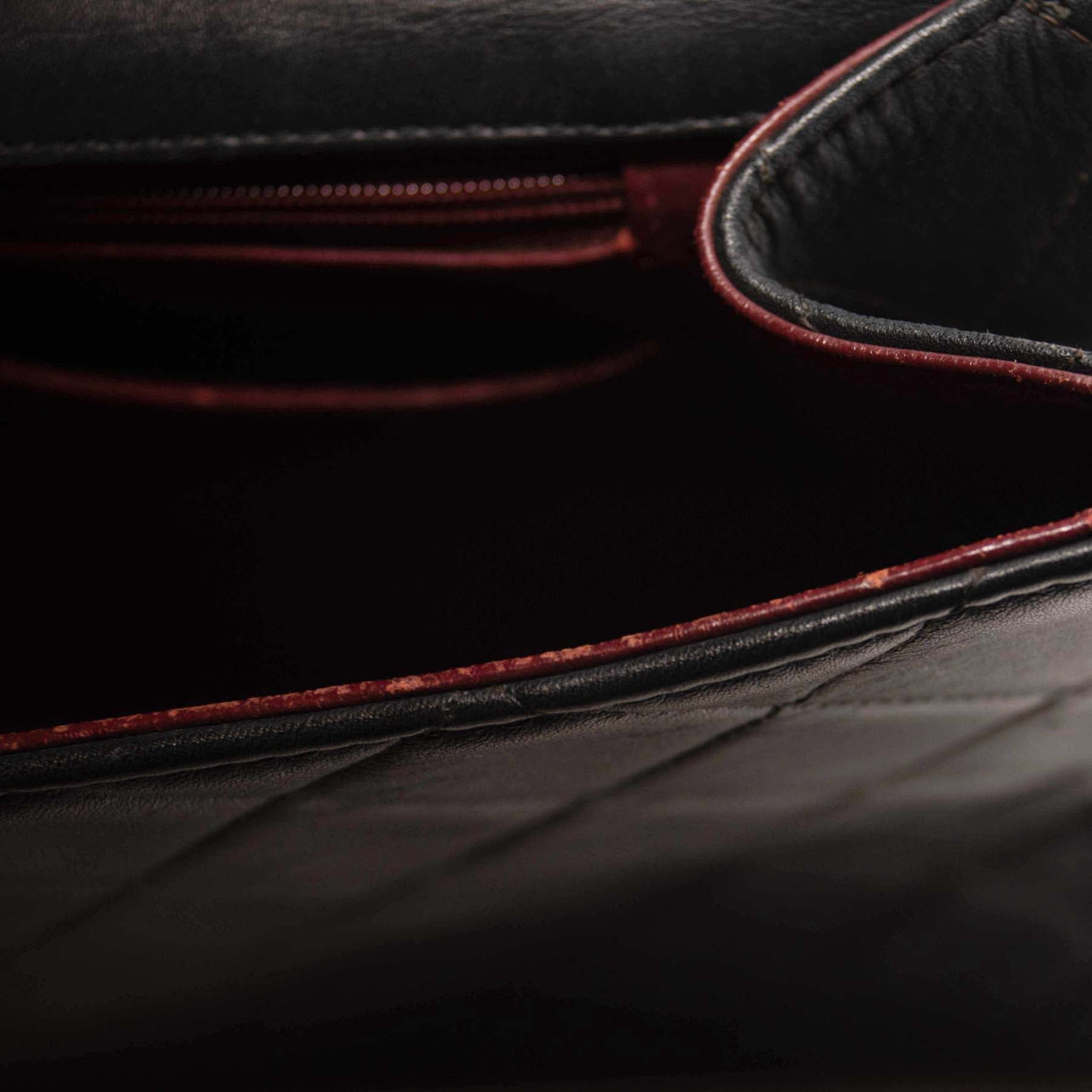 Chanel Lambskin Quilted XL Jumbo Single Flap Black Shoulder Bag