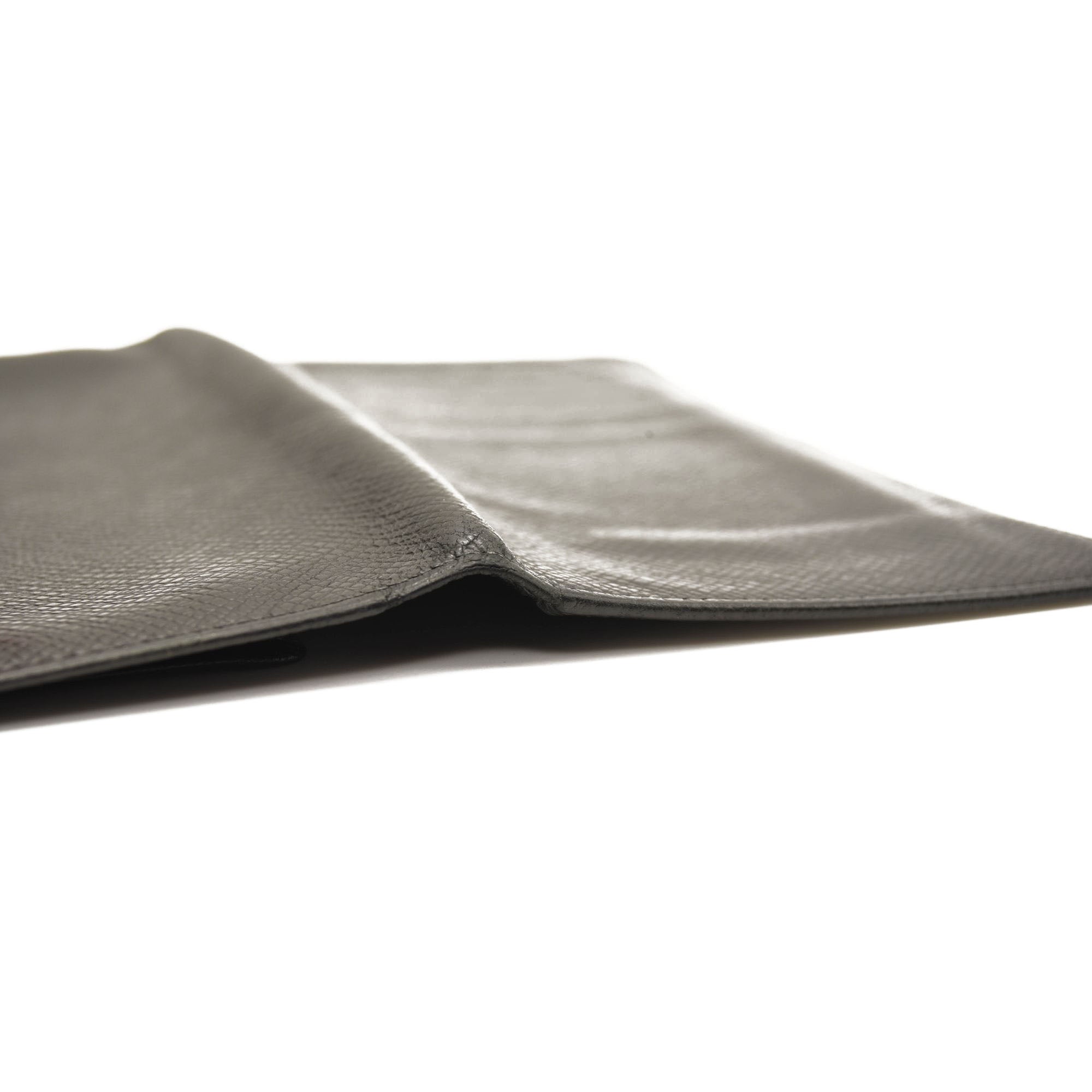 USED $720 LOUIS VUITTON Monogram Checkbook Wallet Black Taiga