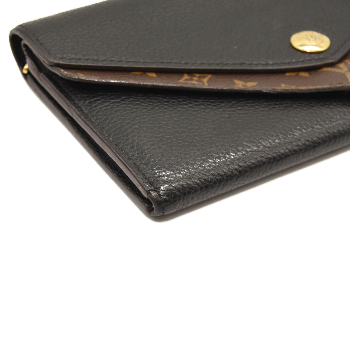 USED $905 LOUIS VUITTON Calfskin Double V Wallet Black