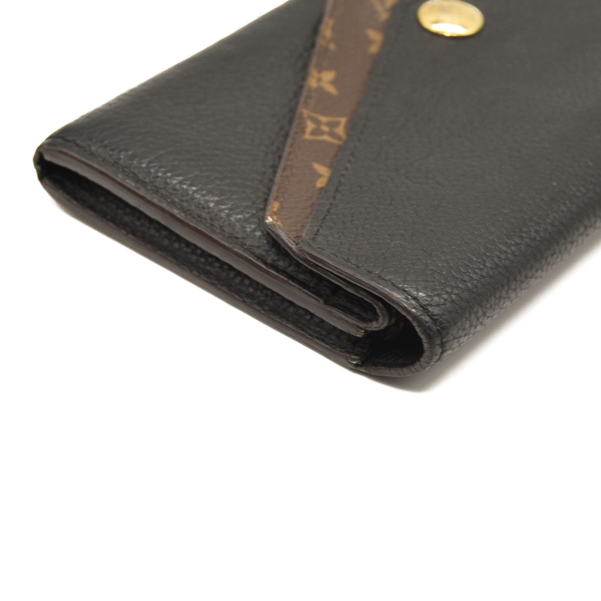 USED $905 LOUIS VUITTON Calfskin Double V Wallet Black