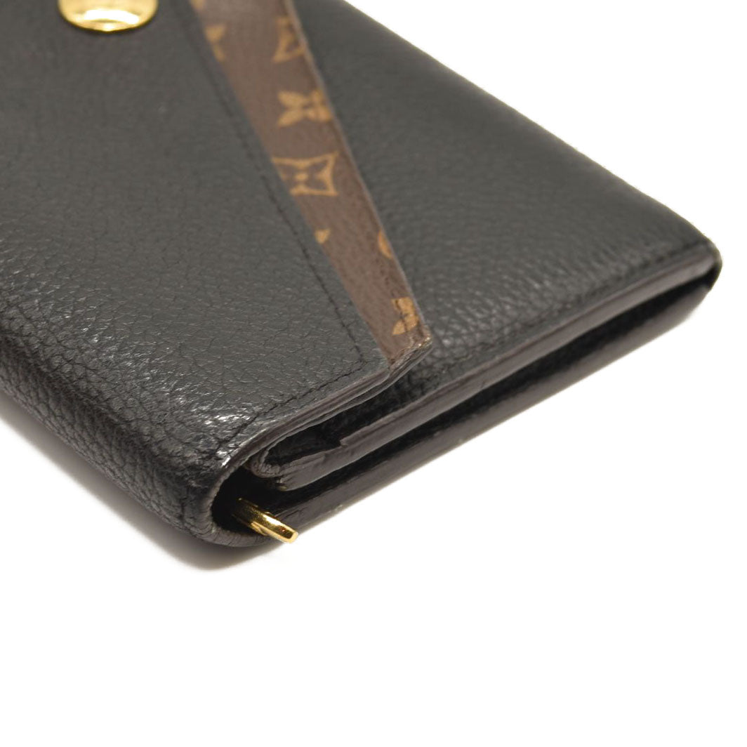 USED $905 LOUIS VUITTON Calfskin Double V Wallet Black