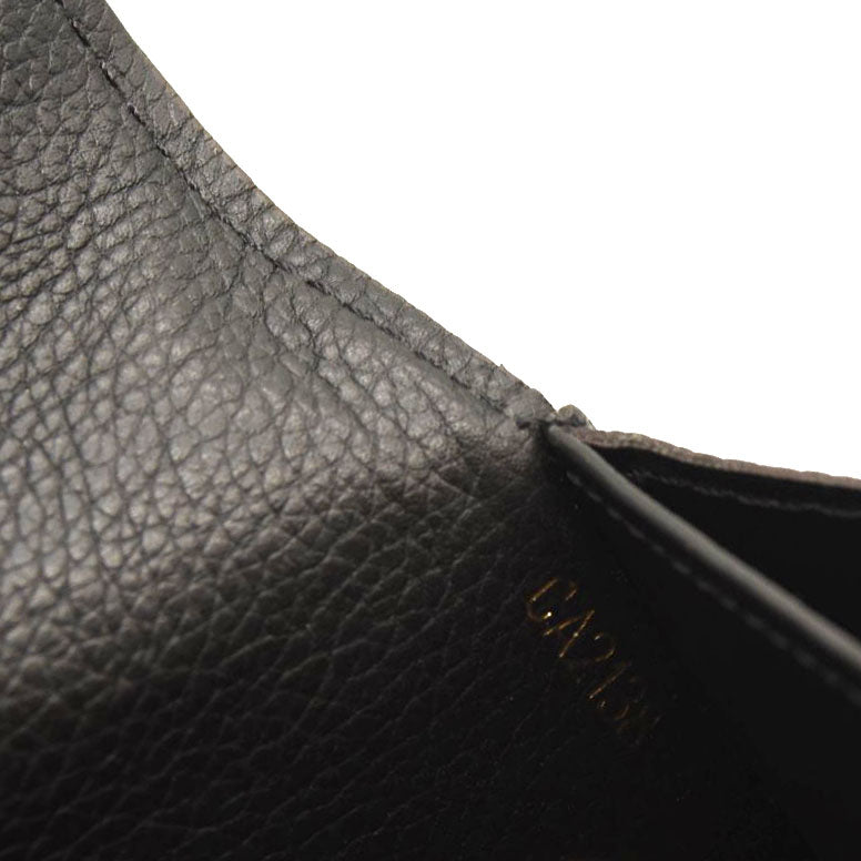 USED $905 LOUIS VUITTON Calfskin Double V Wallet Black