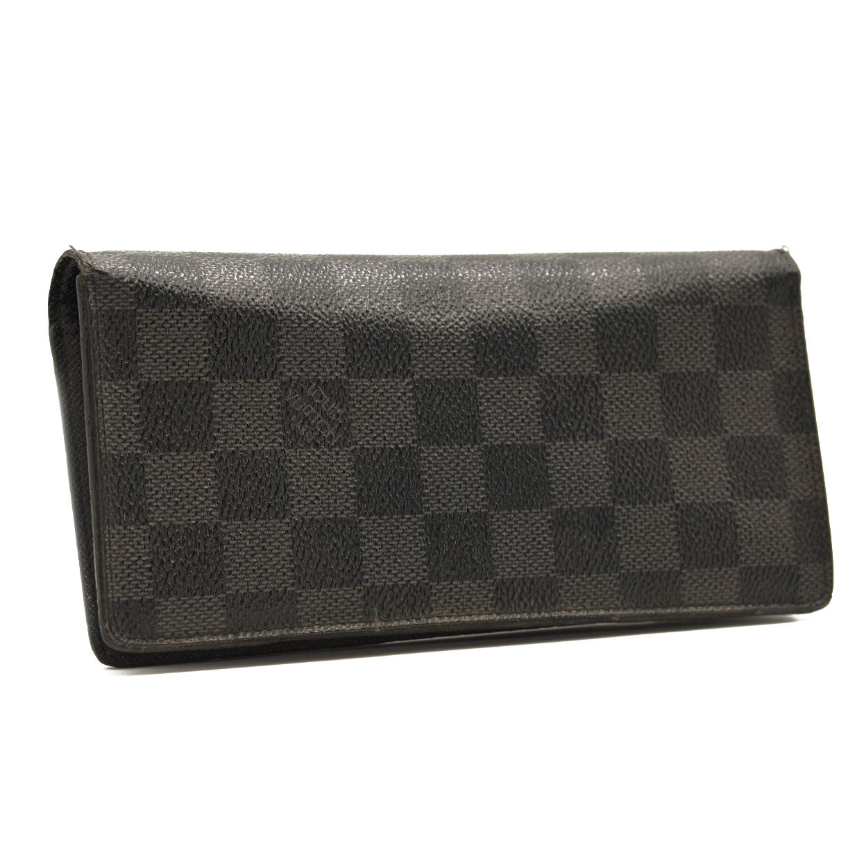 USED $675 LOUIS VUITTON Damier Graphite Brazza Wallet