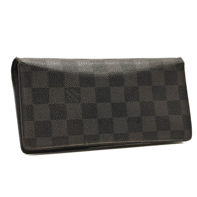 USED $675 LOUIS VUITTON Damier Graphite Brazza Wallet