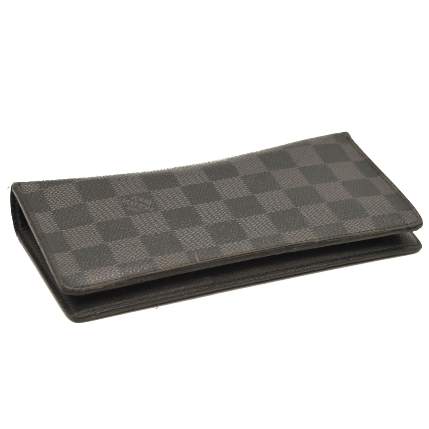 USED $675 LOUIS VUITTON Damier Graphite Brazza Wallet