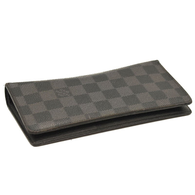 USED $675 LOUIS VUITTON Damier Graphite Brazza Wallet