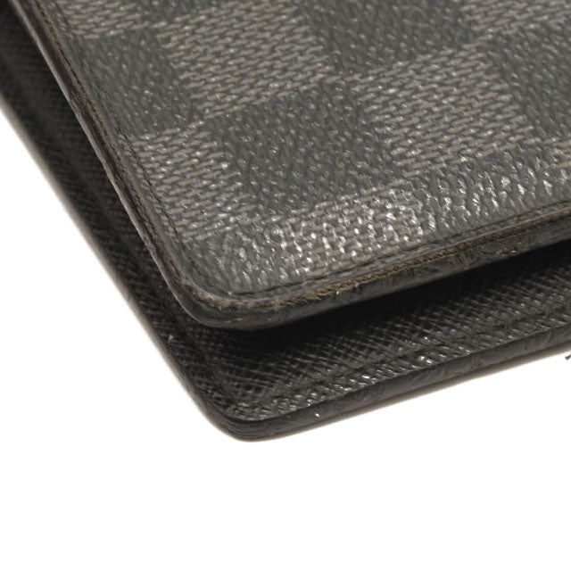 USED $675 LOUIS VUITTON Damier Graphite Brazza Wallet