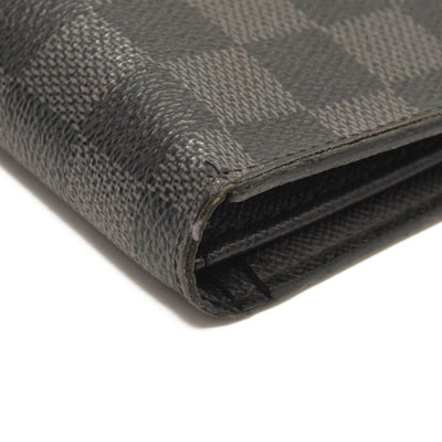 USED $675 LOUIS VUITTON Damier Graphite Brazza Wallet