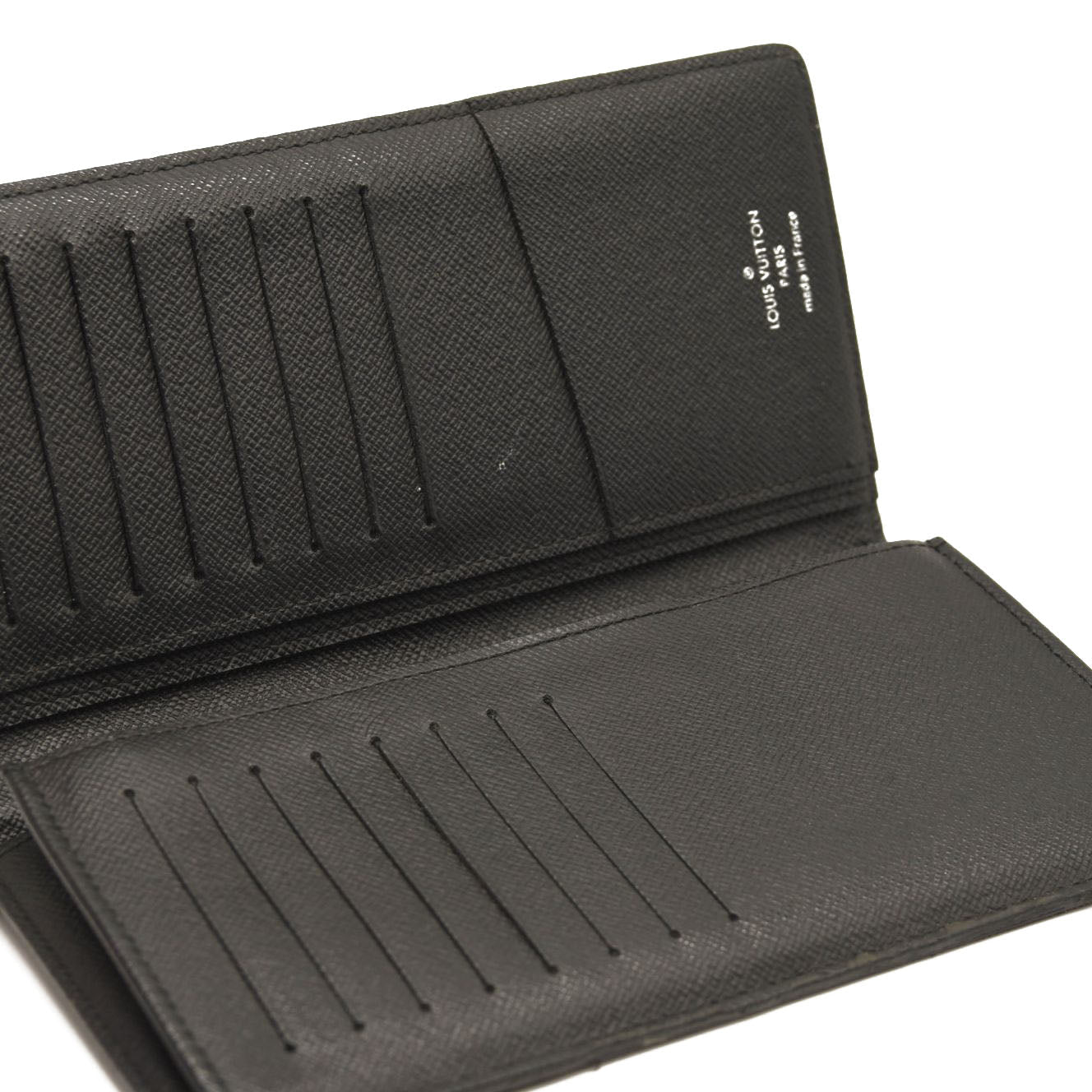 USED $675 LOUIS VUITTON Damier Graphite Brazza Wallet