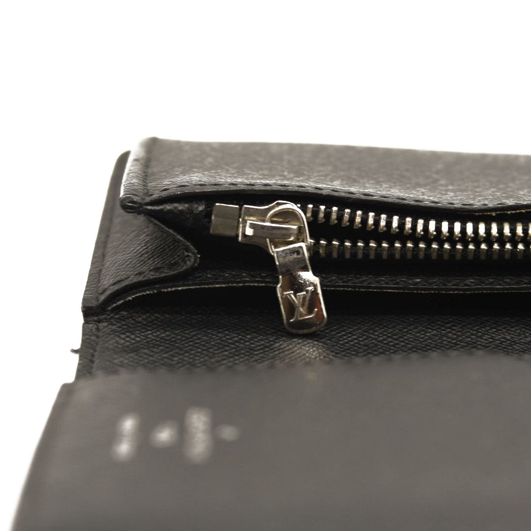 USED $675 LOUIS VUITTON Damier Graphite Brazza Wallet