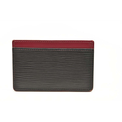 LOUIS VUITTON Epi Card Holder Navy Fuchsia
