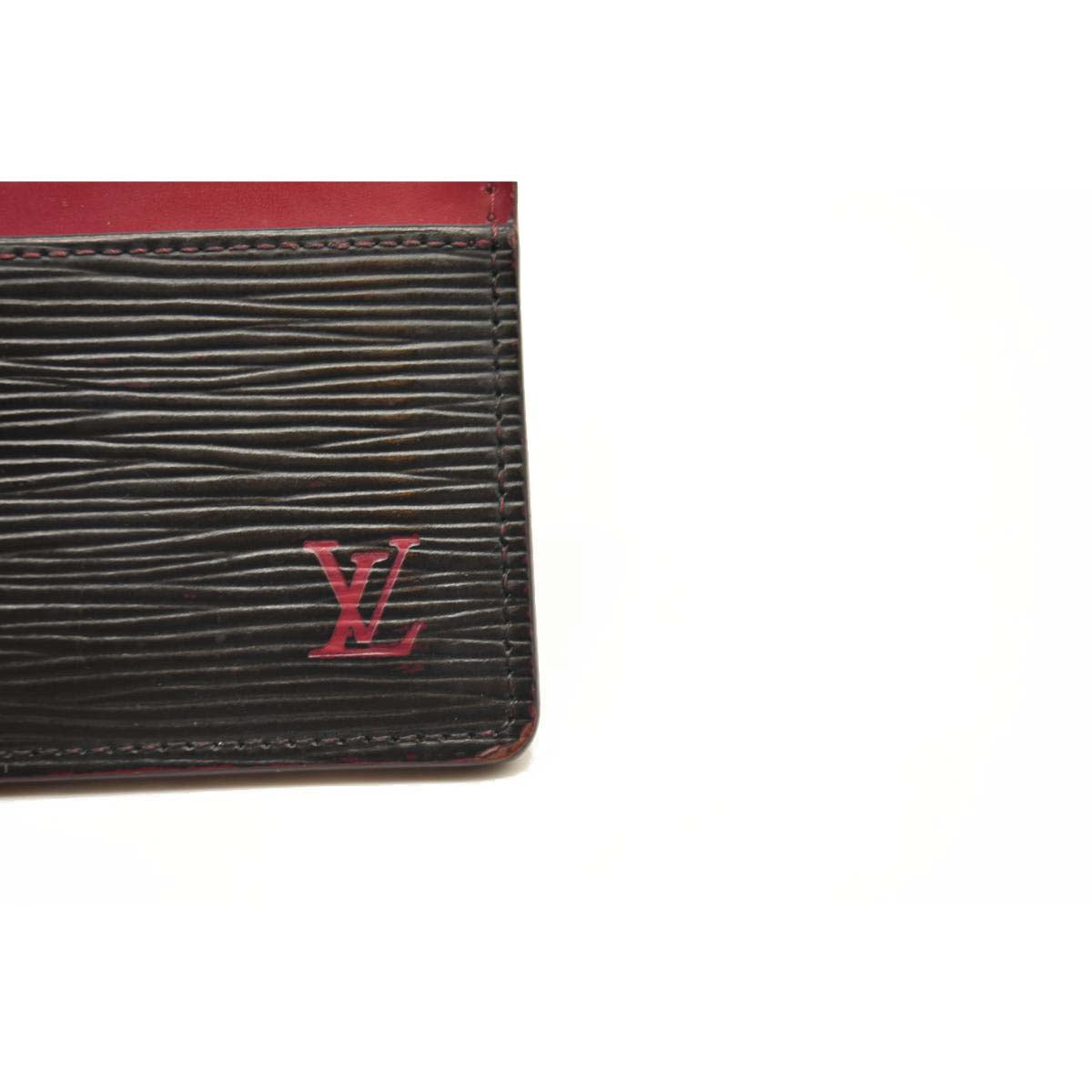 LOUIS VUITTON Epi Card Holder Navy Fuchsia