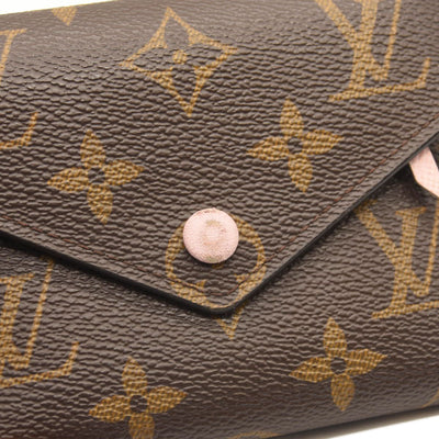 $575 Louis Vuitton Victorine Wallet Monogram Rose Ballerine