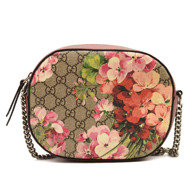 GUCCI GG Supreme Monogram Blooms Suede Large Zip Pouch Beige Multicolor Dry  Rose 1285164