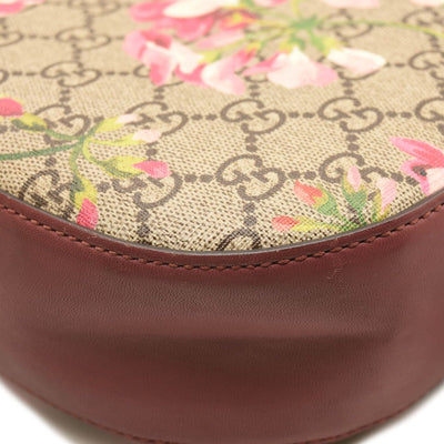 GUCCI GG Supreme Monogram Blooms Mini Chain Shoulder Bag Beige Multicolor Dry Rose