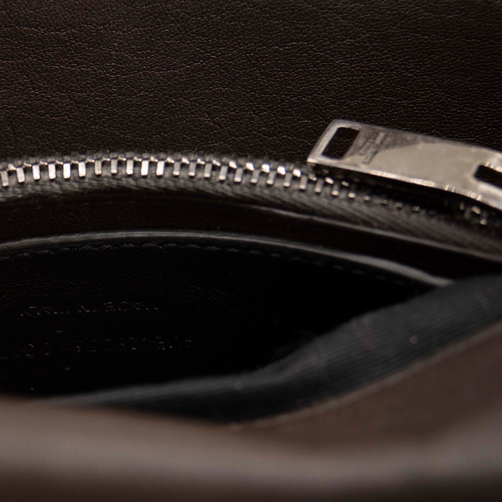 USED Saint Laurent Sheepskin Matelasse Chevron Monogram Medium College Bag Grey