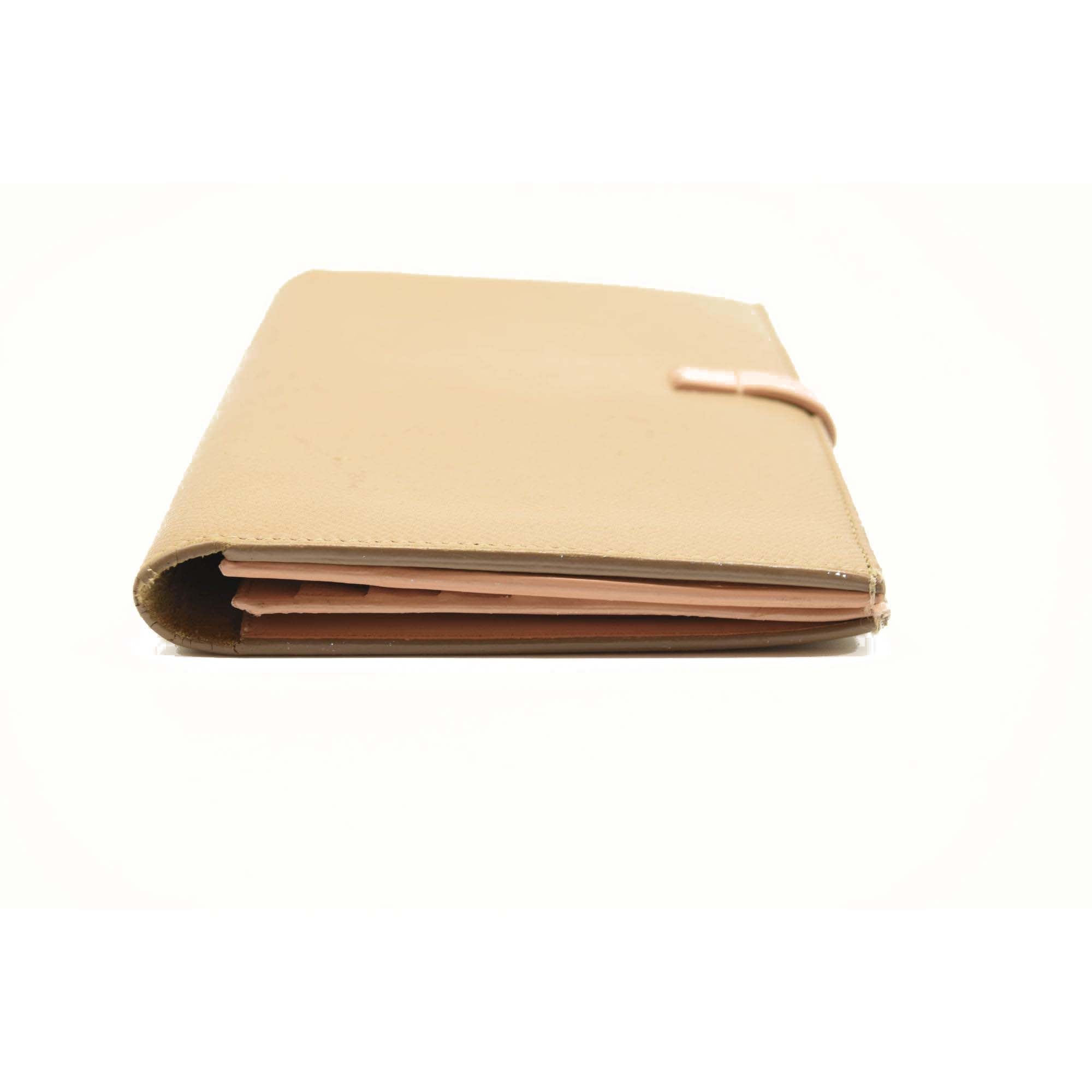 Celine Grained Calfskin Large Multifunction Strap Wallet Pink Chalk