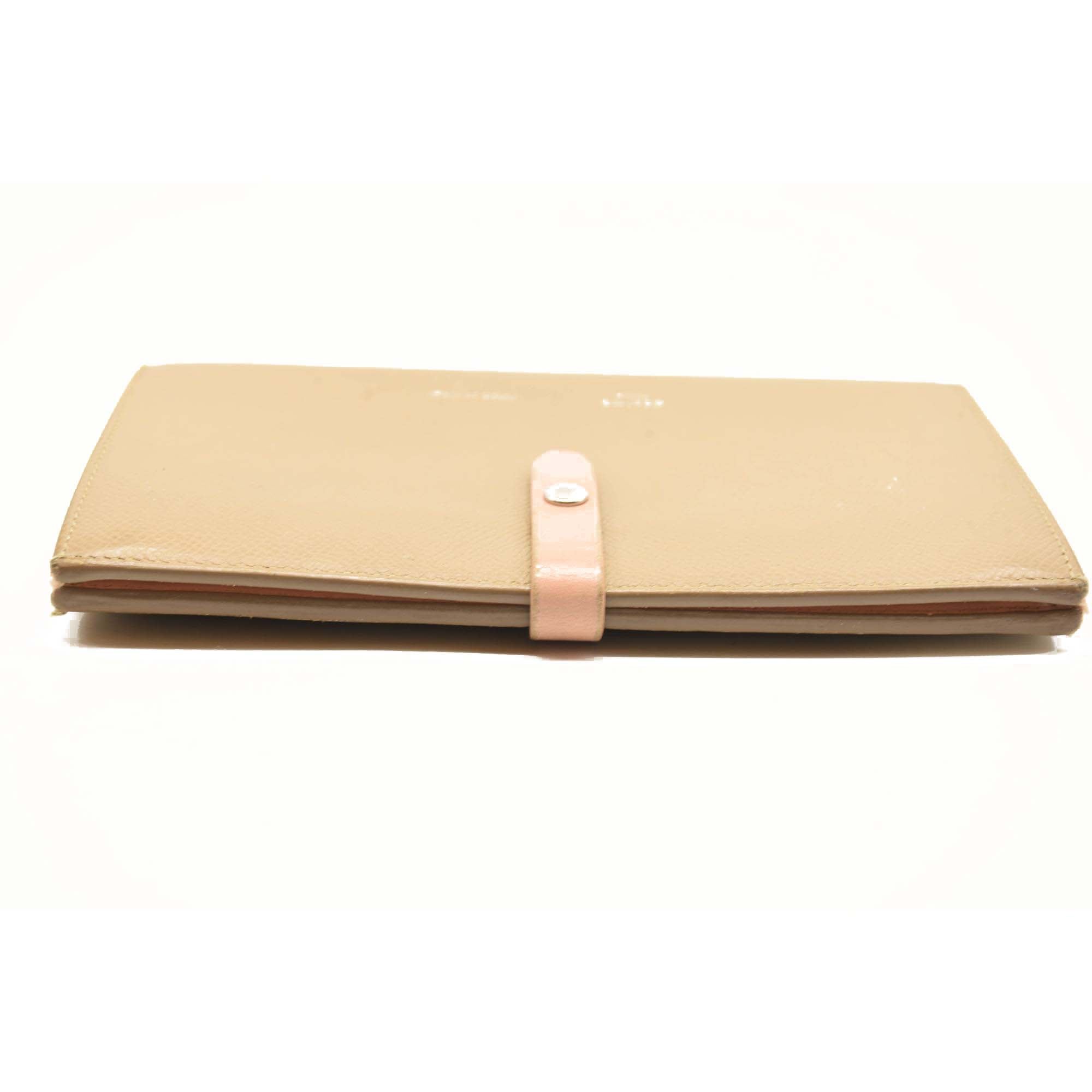 Celine Grained Calfskin Large Multifunction Strap Wallet Pink Chalk