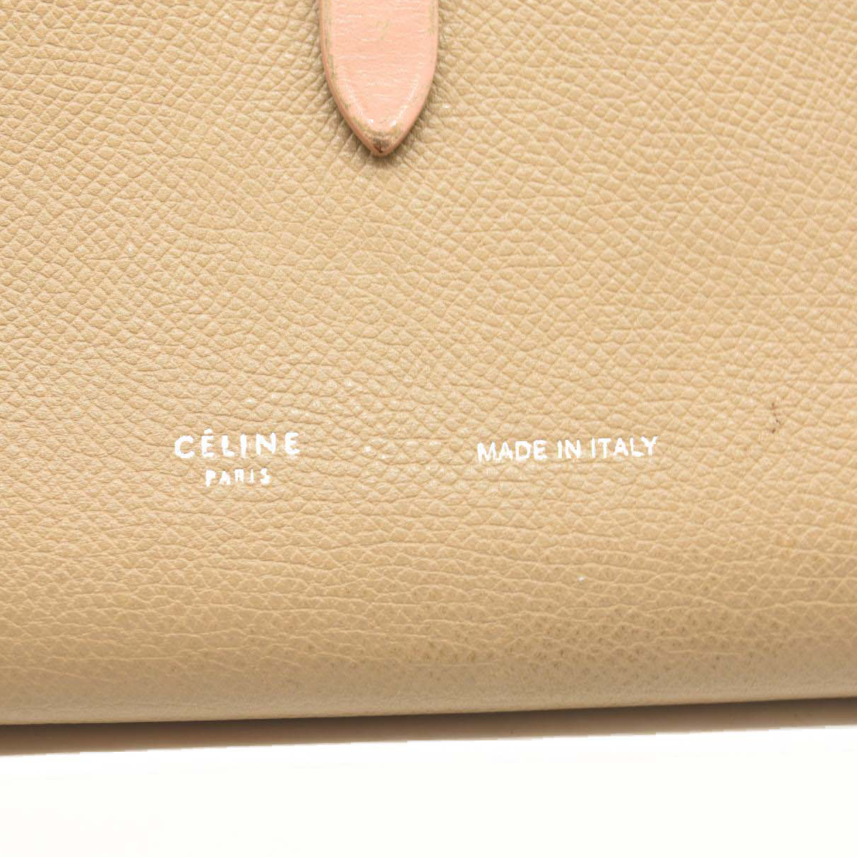 Celine Grained Calfskin Large Multifunction Strap Wallet Pink Chalk