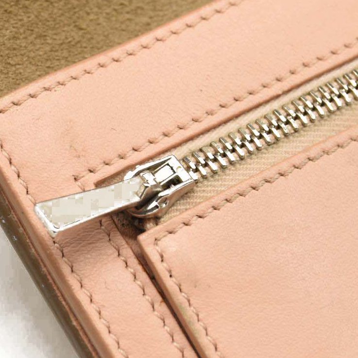 Celine Grained Calfskin Large Multifunction Strap Wallet Pink Chalk