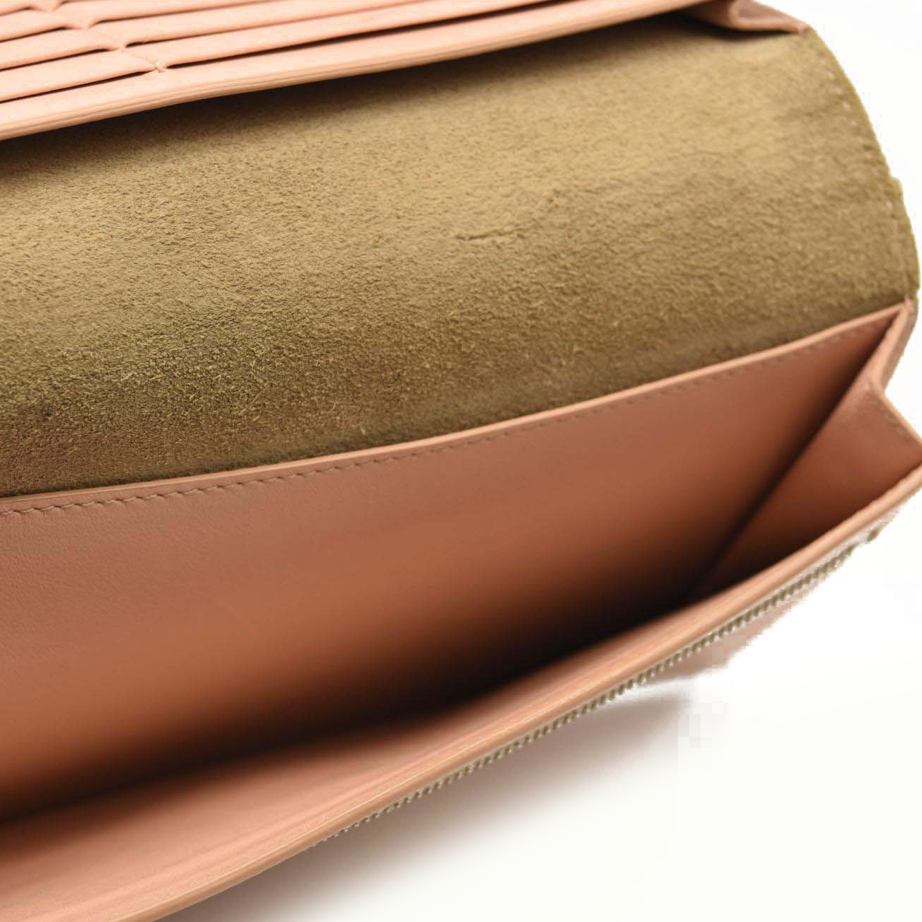 Celine Grained Calfskin Large Multifunction Strap Wallet Pink Chalk