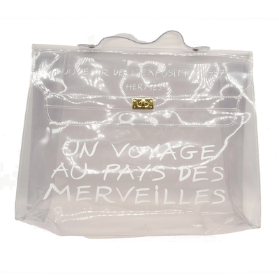 Hermes Vinyl Souvenir De L'Exposition Kelly Transparent