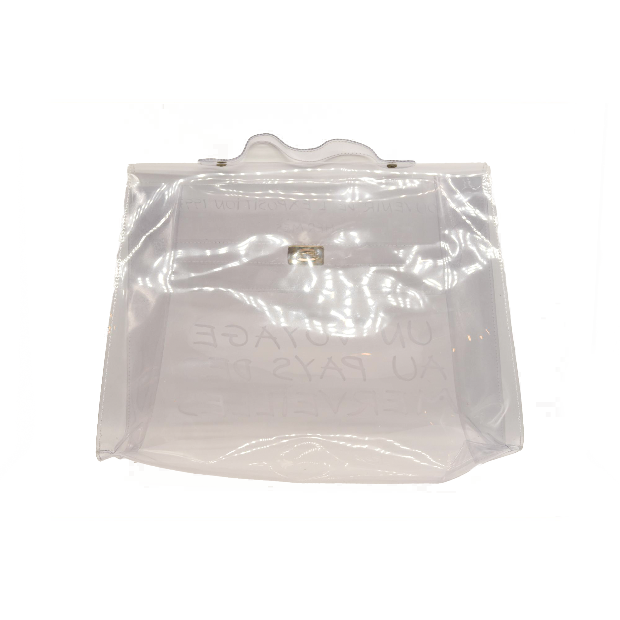 Hermes Vinyl Souvenir De L'Exposition Kelly Transparent