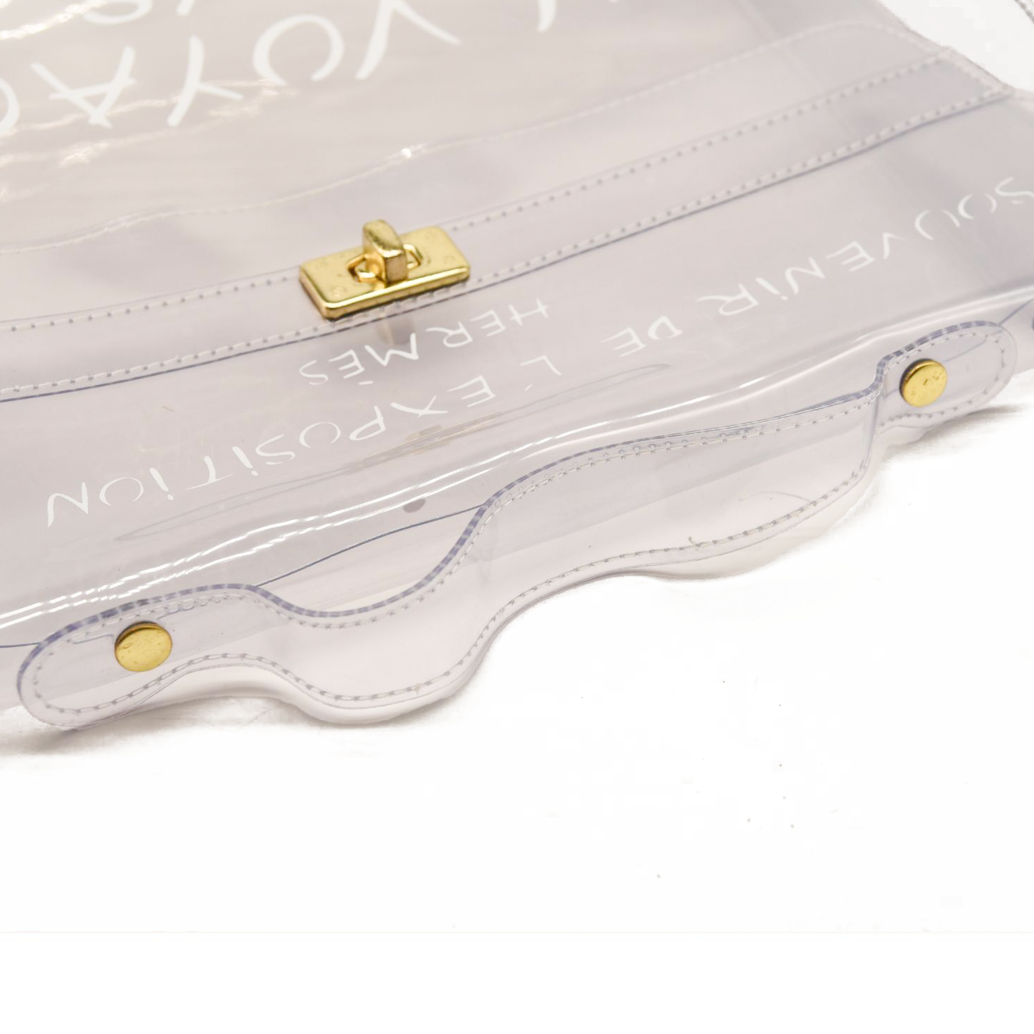 Hermes Vinyl Souvenir De L'Exposition Kelly Transparent