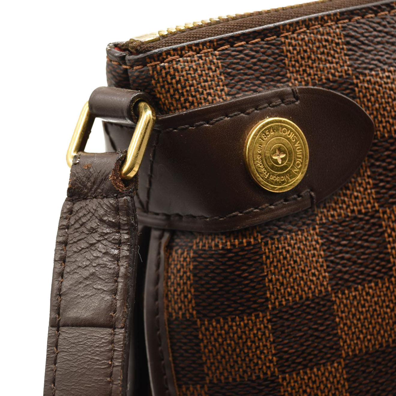 $1780 LOUIS VUITTON Damier Ebene Duomo Messenger