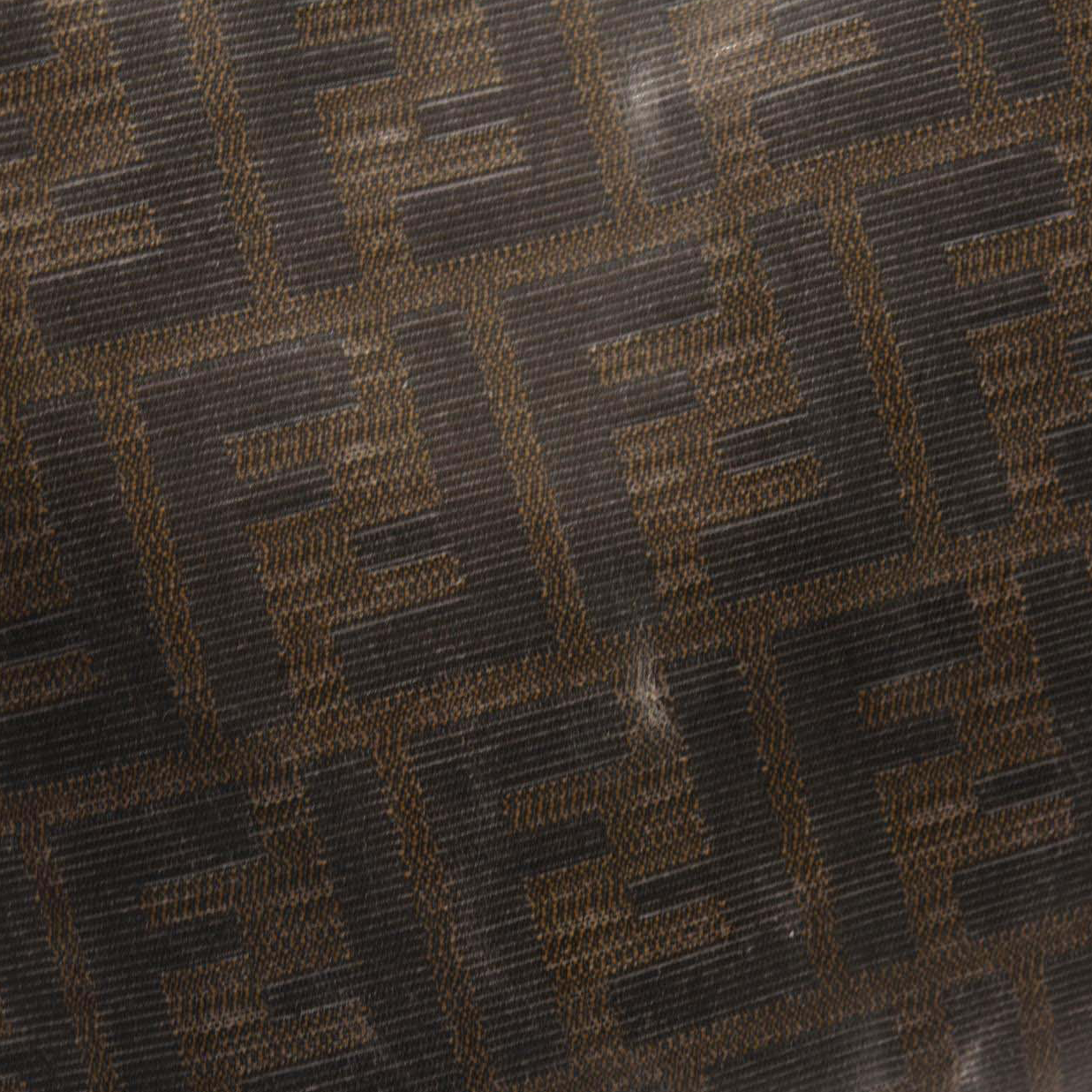 FENDI Zucca Spalmati Roll Tote Brown Coated Canvas