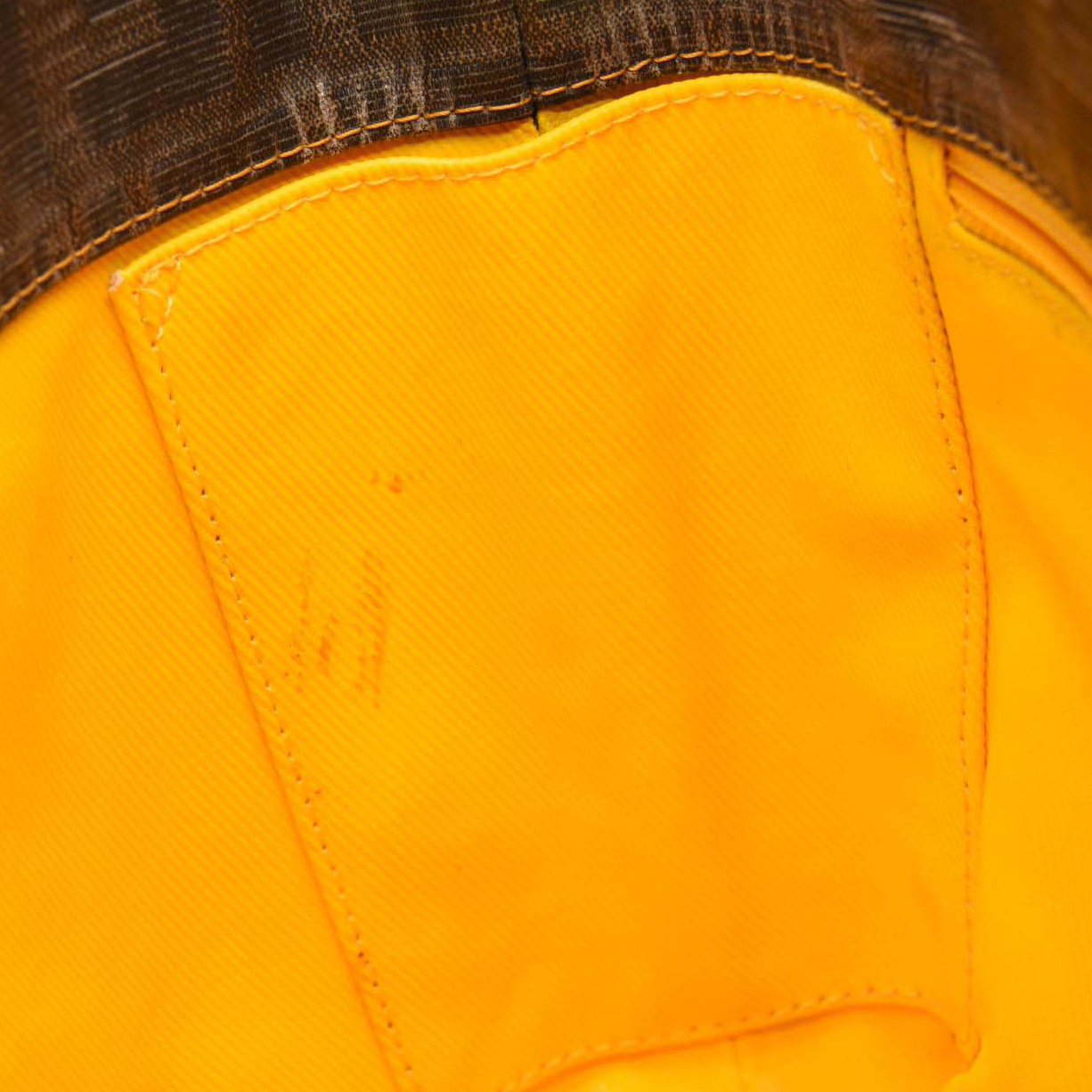 FENDI Zucca Spalmati Roll Tote Brown Coated Canvas