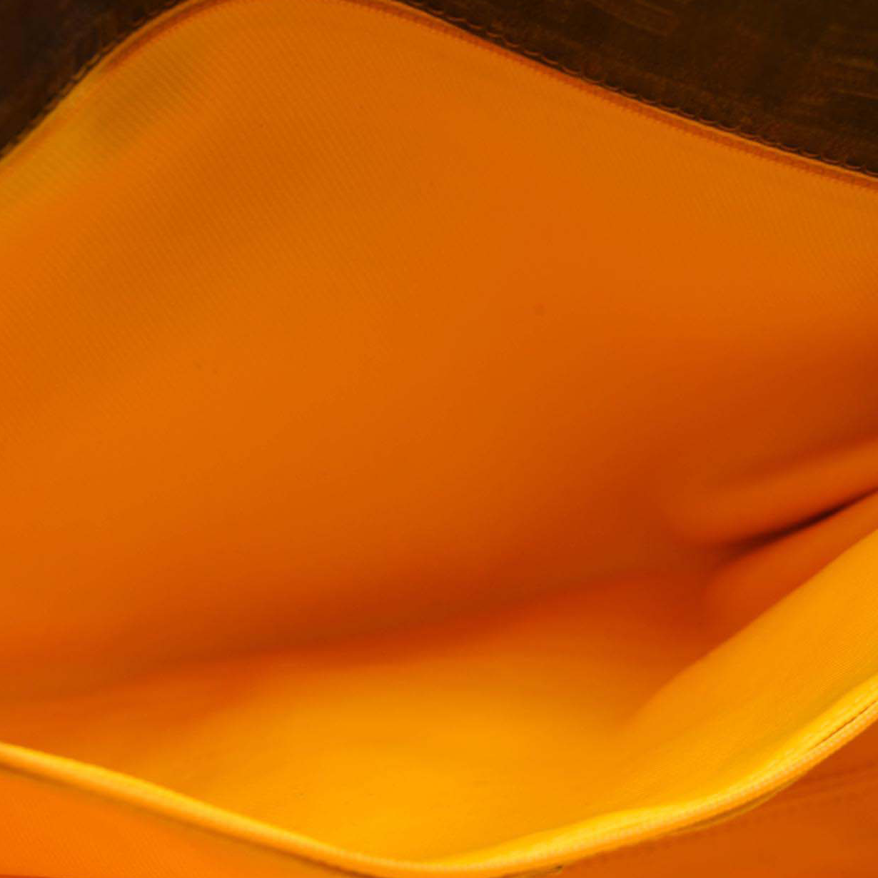 FENDI Zucca Spalmati Roll Tote Brown Coated Canvas