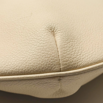 Gucci Grained Calfskin Logo Half Moon Hobo White